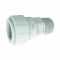 John B Sanfilippo & Son John Guest Pipe Connector, 3/4 in, CTS x NPT, Polysulfide, 160 psi Pressure PSEI012826P